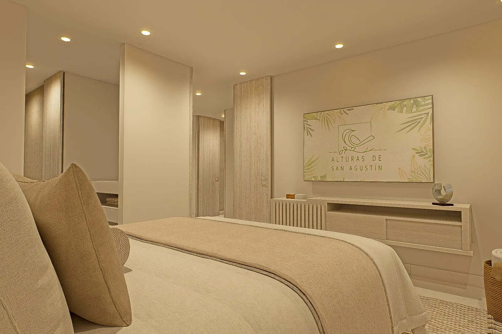 Habitación principal con closet y acceso al baño — Alturas de San Agustín